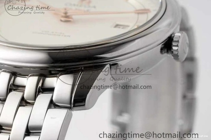 0503 Casual De Ville SS DIWF 1:1 Best Edition White Dial RG Markers on SS Bracelet MIYOTA 7847